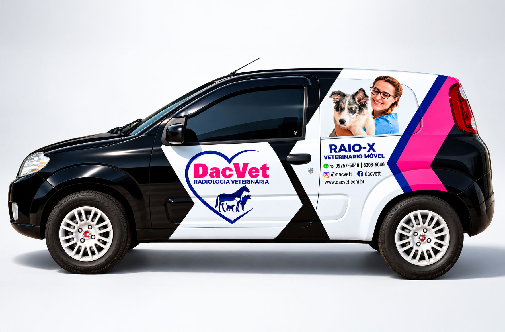 Unidade móvel da DACVET para realização de exames de raio-X veterinário